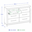 Aurelius Bedroom Set Dresser Dimension Diagram