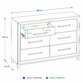 Aurelius Bedroom Set Dresser Dimension Diagram