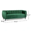 Bebron Sofa Green Dimensions