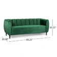 Bebron Sofa Green Dimensions