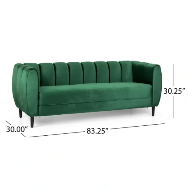 Bebron Sofa Green 1 Bebron Sofa Green Dimensions