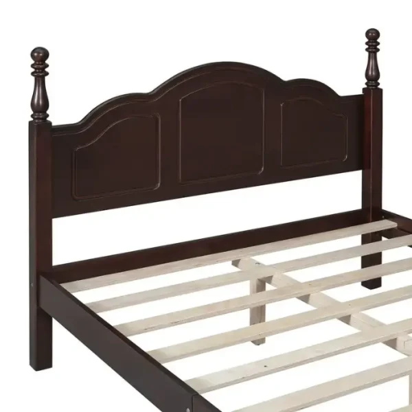 Cambridge Estate Bedroom Set Brown Platform bed in walnut color
