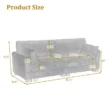 Corduroy Sofa with Dimensions – Modern Fabric Sofa for Living Room