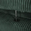 Corduroy Sofa – Close-up of Soft Ribbed Fabric with Metal Connector