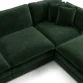 close view showing seat velvet upholstery