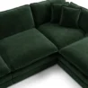 close view showing seat velvet upholstery