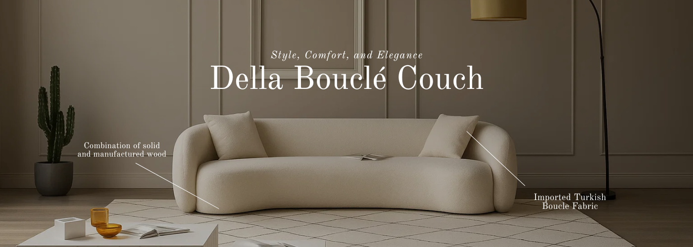 Della Bouclé Couch Banner