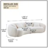 Della Bouclé Couch Dimensions