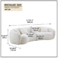 Della Bouclé Couch Dimensions