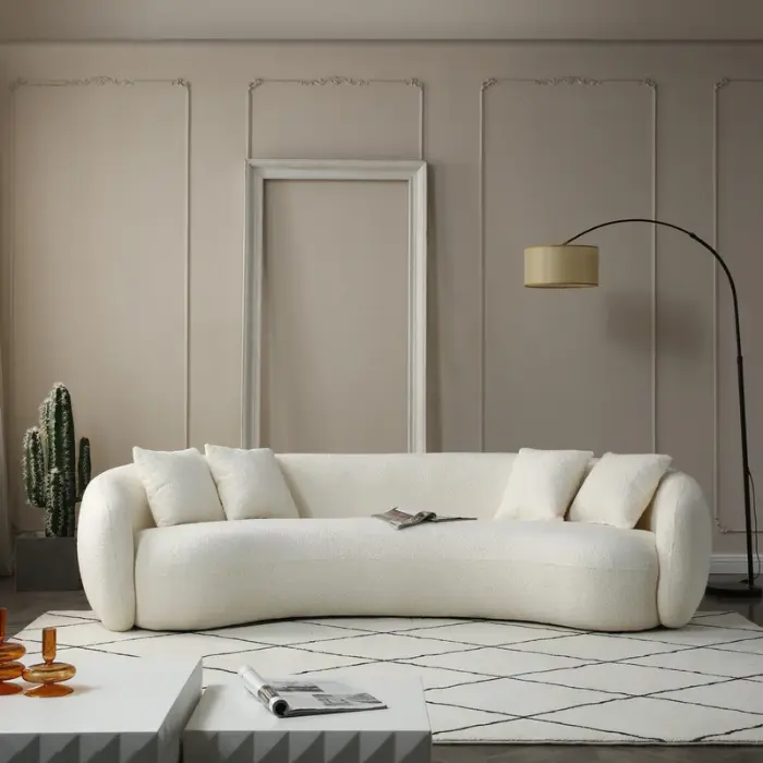 Della Boucle Sofa with background