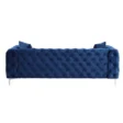 Gorten Velvet Sofa Blue Back