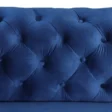 Gorten Velvet Sofa Blue Close up