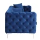Gorten Velvet Sofa Blue Left Side