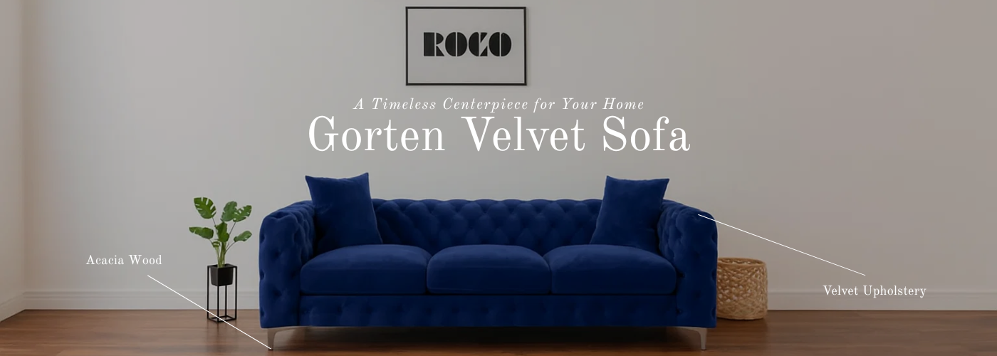 Gorten Velvet Sofa Banner