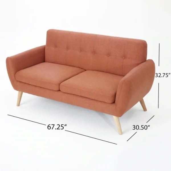 Joseph Sofa - Mid Century Modern Fabric Sofa with Dimensions Joseph Sofa - Mid Century Modern Fabric Sofa with Dimensions