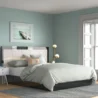 modern bed in a bedroom.
