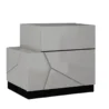 Angled view of side table in white background.