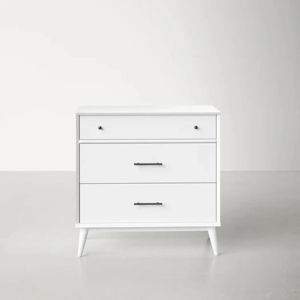 luna sidetable in white