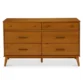 Luna bedroom set brown mahogany dresser