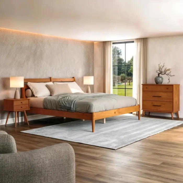 luna bedroom set in a modern bedroom