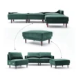 Macon Sectional Sofa Green 1
