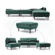 Macon Sectional Sofa Green 1