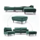 Macon Sectional Sofa Green 1
