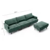 Macon Sectional Sofa Green 2