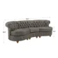 Noble Curved Sofa - Luxurious Tufted Design with Wooden Legs
