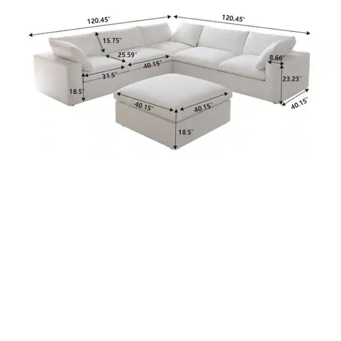 Valiant Corner Sectional Sofa dimensions