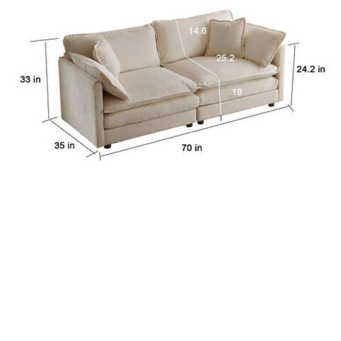 Diana Accent Couch dimensions