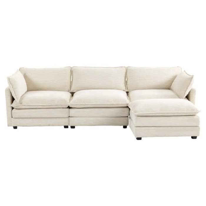 Tranquil sectional sofa front view without background