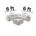 Valiant Corner Sectional Sofa (White) 6