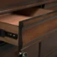 close view of wooden drawer