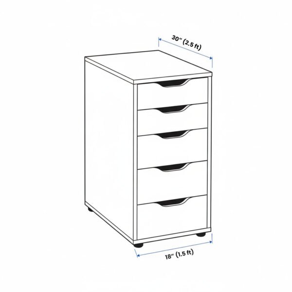 32 alex desk dimension image