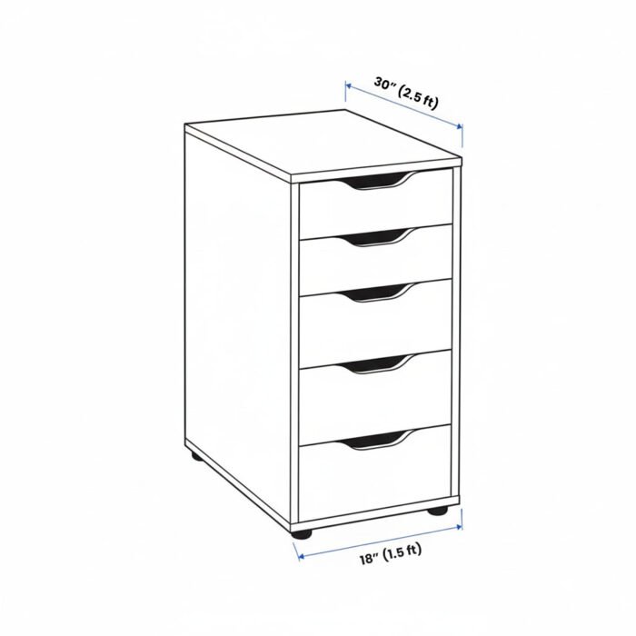 32 alex desk dimension image