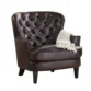 angled view of leather club chair