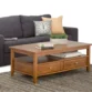 Elegant Shelbourne Coffee Table crafted from premium solid wood with shaker-style drawer fronts and a warm finish, perfect for modern living rooms in Pakistan and UAE.