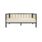 Solano Cane Sofa Front View Black