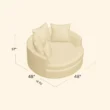 Celeste Single Seat Barrel Chair Overall Dimensions