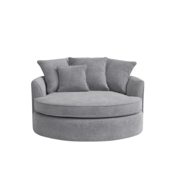 Celeste Single Seat Barrel Chair 3 Celeste Single Seat Sofa Chair Round Barrel Front View