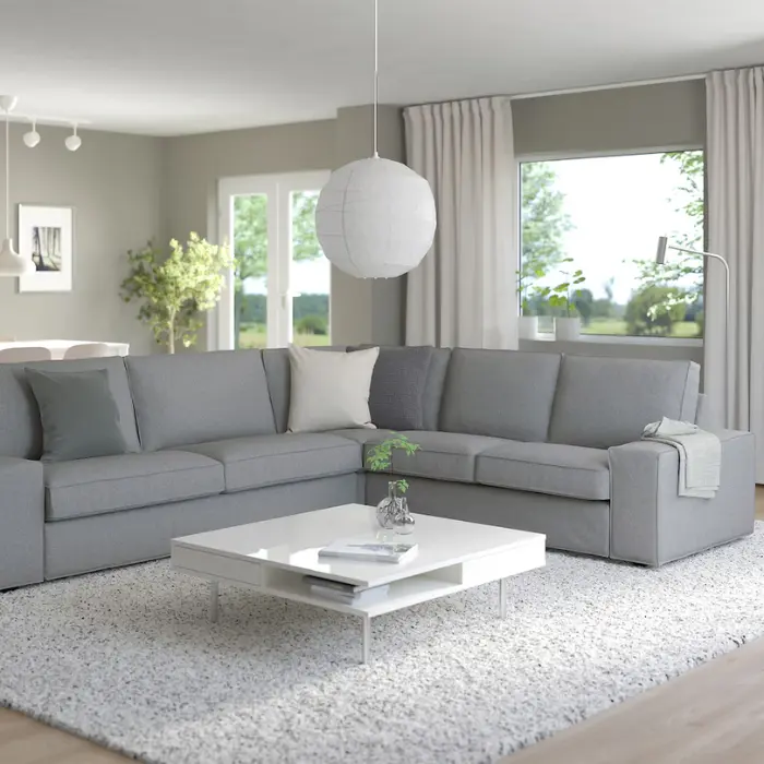 Grey Tristan Corner Sofa in Pakistan with Livingroom Background