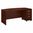 Executive Bow Desk (Mahogany) Front view