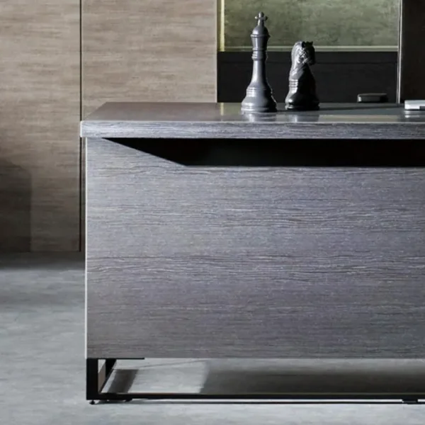 Obsidian Executive Desk Details 2 Obsidian Executive Desk front Angle, made withPremium engineered wood with fine finish