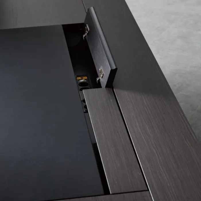 Obsidian Executive Desk close up Angle, made withPremium engineered wood with fine finish