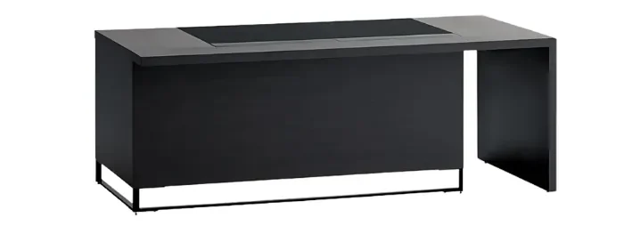 Dimensions of Obsidian Executive Desk
