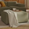 Olive Grove Footstool Green Details