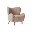 angled view of pebble armchair