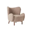 angled view of pebble armchair