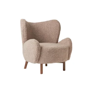 angled view of pebble armchair